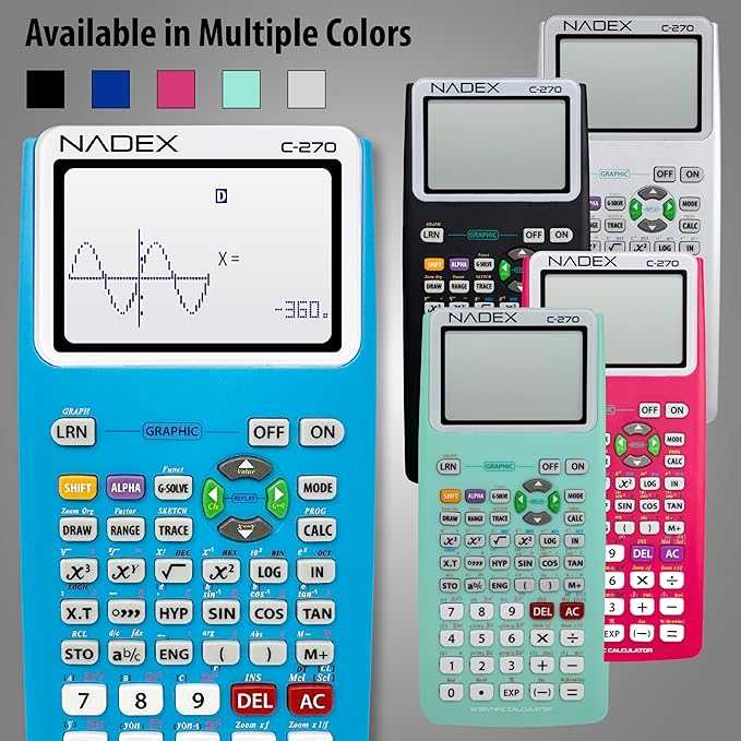 Scientific Calculator with Graph Functions for College and High School Students, Engineering, Advanced Mathematics, Calculus, Algebra, Geometery, Trigonometry, Statistics, Physics, Chemistry, Blue