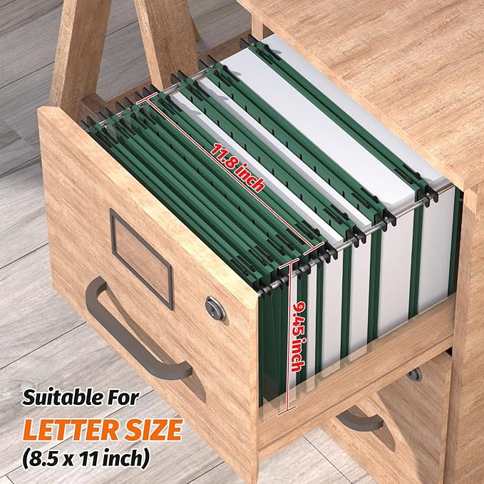 Plastic Hanging File Folders,Letter Size,Reinforced Hang Folders,Standard File Folders for Filing Cabinet,Plastic Hanging Folders,1/5-Cut Tabs,Designed for Home and Office,Green,12 Pack