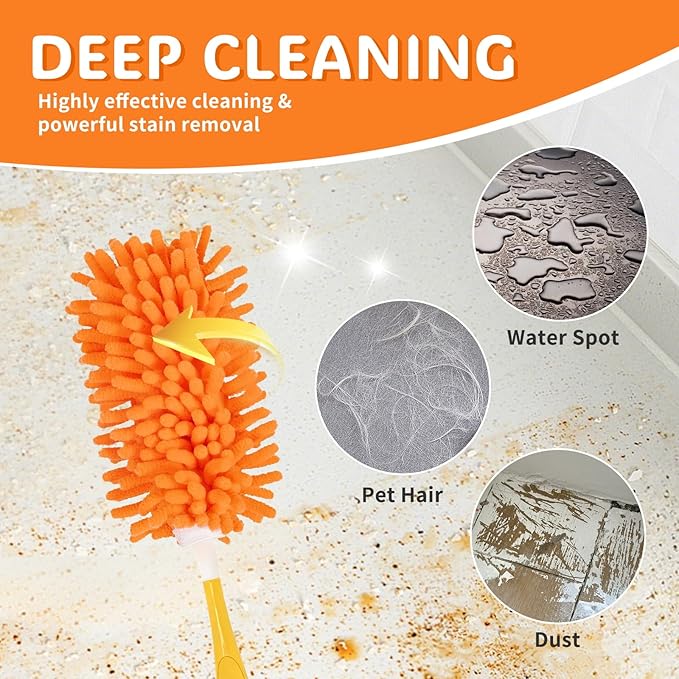 Reusable Duster Refill Compatible with Swiffer Hand Duster, 360 Heavy Duty Duster Refills, Microfiber Washable Dusters Refills for Swiffer Extended Duster, 4 Pack (Handle is Not Included)