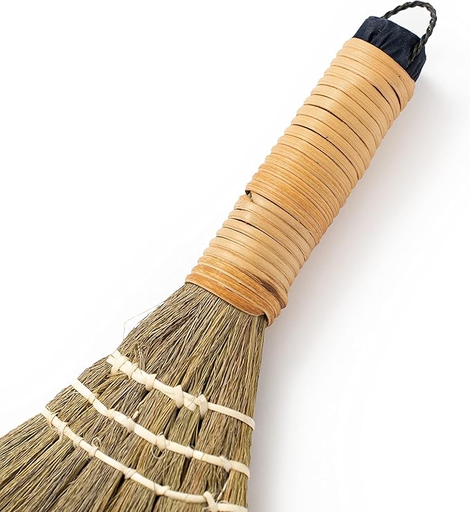 TTS For Home Set of 2 Brooms for Kid 12.6 inch- Vietnamese Natural Straw Soft Broom - Small Broom