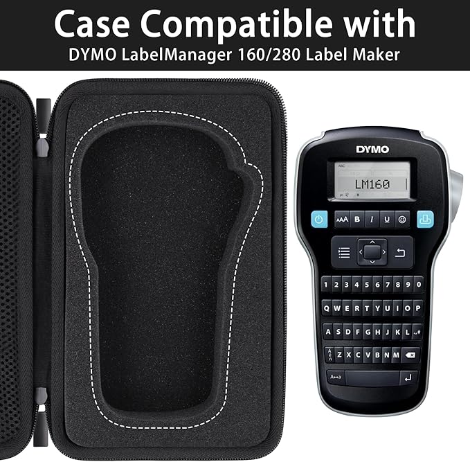 co2CREA Hard Case Replacement for DYMO LabelManager 160 / DYMO LabelManager 280 Rechargeable Portable Label Maker