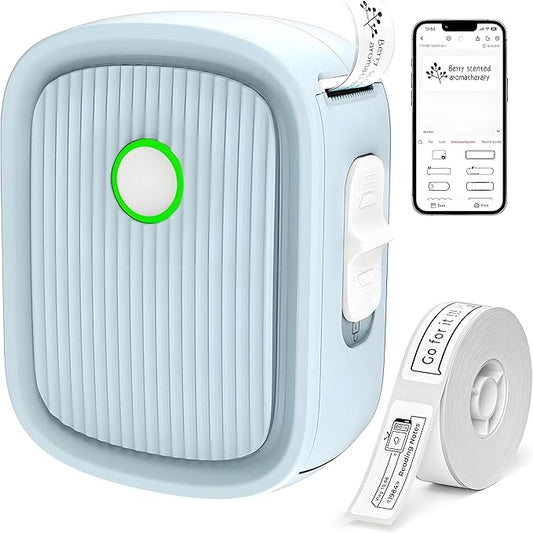 Portable Bluetooth Label Maker Machine - Pro Mini Printer with Multiple Templates, Ideal for Home, Office, and Storage Organization