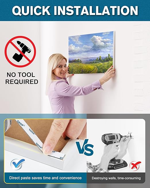 EMITEVER Double Sided Tape Heavy Duty | Strong Foam Mounting Tape for Walls, 0.4in x10ft Waterproof Two Sided Adhesive Tape with High Temp Tape, No Residue Removal for Automotive/Home