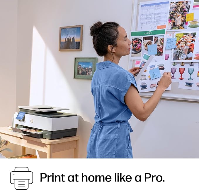 HP OfficeJet Pro 8125e Wireless All-in-One Color Inkjet Printer, Print, scan, Copy, ADF, Duplex Printing Best-for-Home Office, 3 Month Instant Ink Trial Included, AI-Enabled (405T6A)
