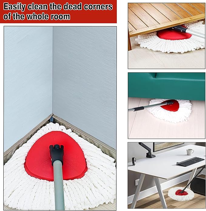 20 Pack White Spin Mop Replacement Heads, Mop Head Replacement 100% Microfiber, Deep Cleaning, Spin Mop Refill Replacement Head Compatible with 1-Tank System