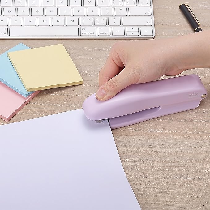 Mr. Pen- Staplers 2 Pack with 200 Staples, 20 Sheet Capacity, Purple Office Stapler for Desk and Classroom
