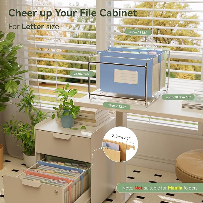 Wheat Straw Expanding Hanging File Folders, File Organizer, 1.2" Accordion Pockets, Large Capacity, Letter Size for Filing Cabinet, Healthy Living- UN Blue& Mint Green&Strawberry Pink-3 Packs