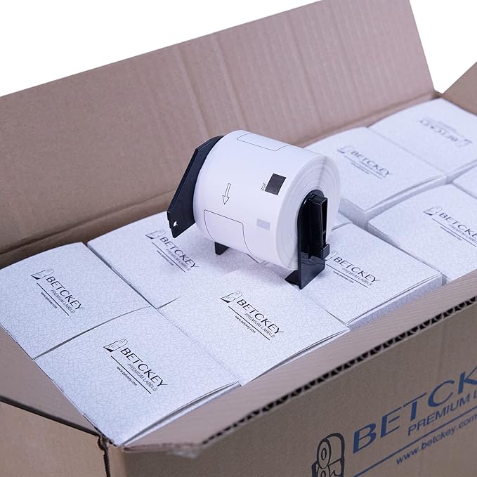 BETCKEY - Compatible Shipping Labels Replacement for Brother DK-1202 (2-3/7" x 4"), Use with Brother QL Label Printers [20 Rolls/6000 Labels]