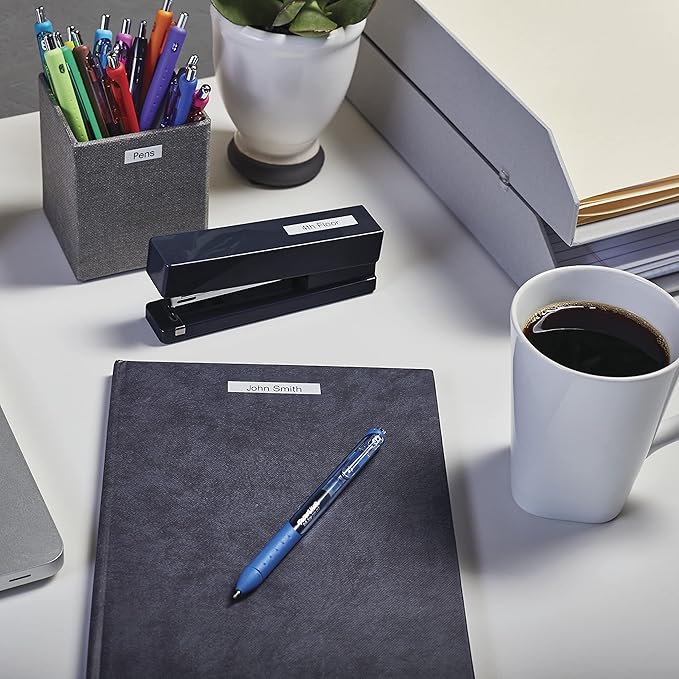 DYMO Authentic D1 Labels 1/2-Inch x 23-Foot Roll Black Print on White Self-Adhesive For LabelManager Label Makers 2-Pack