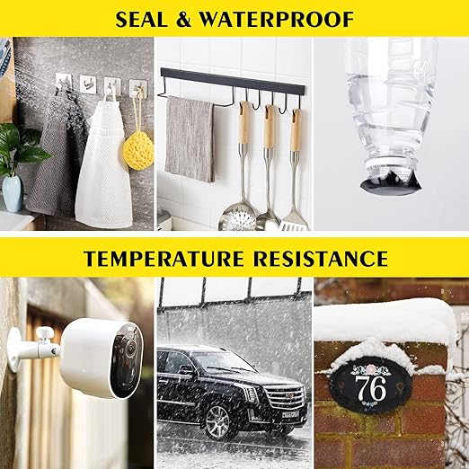 Double Sided Tape Heavy Duty, Acrylic Foam Mounting Tape 16.4FT X 0.5IN, Two Sided Adhesive Tape, Waterproof & Strong Double Stick Tape, 2 Sided Strip Tape for Home Office Decor