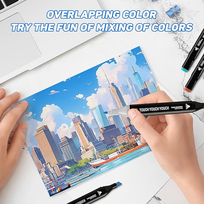 262 Colors Alcohol Markers Art Markers for Kids and Adult Drawing Marker Dual Tip Coloring Painting Perfect for Boys Girls Students Gift