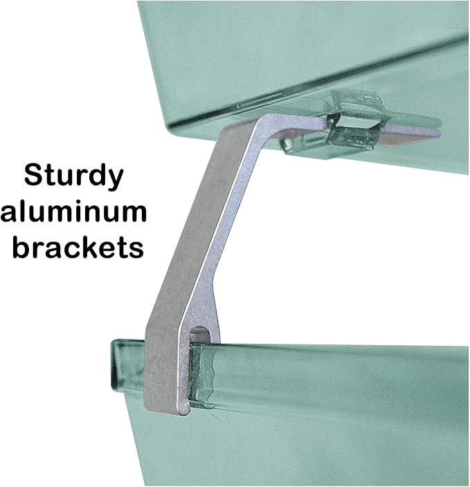 Acrimet Facility 2 Tier Letter Tray, Side Load, Letter Size/A4, Desktop File Organizer, Plastic (Clear Green Color)