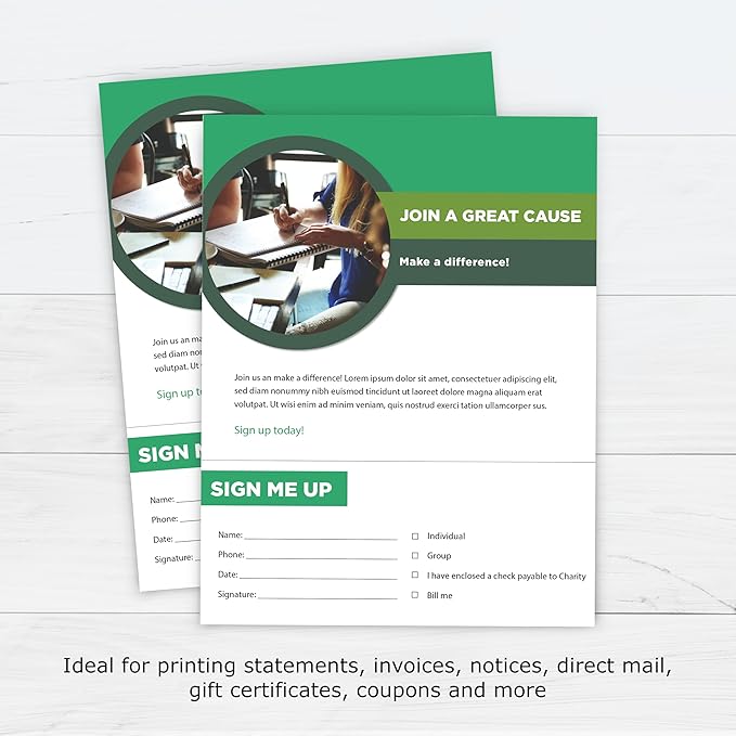 PrintWorks Professional 3 1/2" Horizontal Perforated Paper 8.5” x 11” - Perfect For W-2, 1099, & Statement Use - Made in the USA - 500 Sheets - 24 lb - Printer Compatible - White (04130)