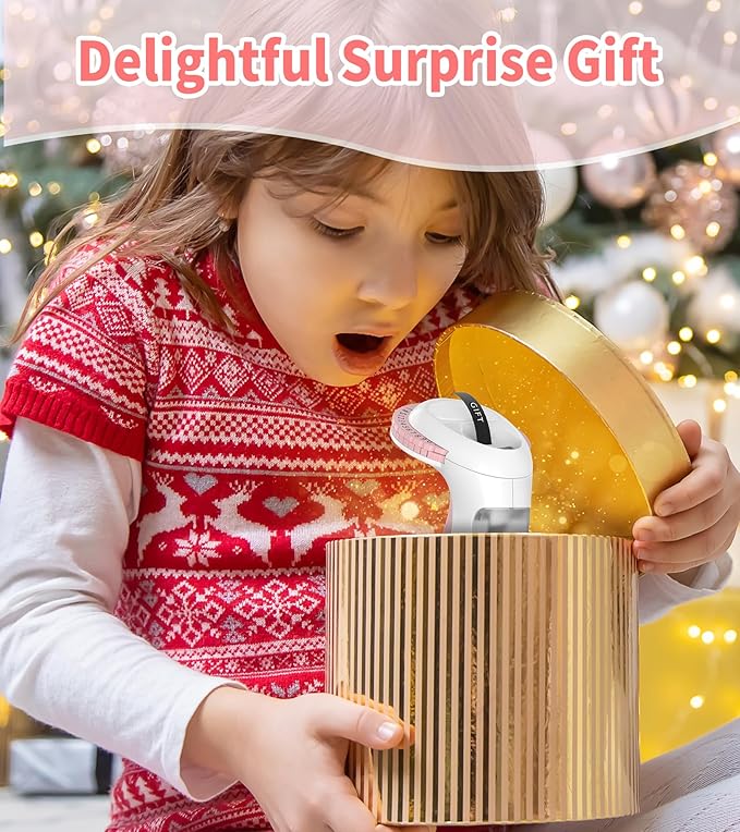 Vixic Embossing Label Maker Machine with Tapes, Vintage Embossed Label Maker, Retro Embossing Machine with 10 Rolls 9mm 3D Embossing Label Tapes for Home Office Kids DIY Crafting School, Pink