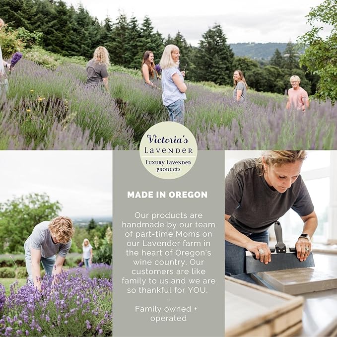 Victoria's Lavender Room Spray - All-Natural Home Atmosphere Spray, Made in the USA, Essential Oil Concentrated Air Freshener, Bathroom Odor Eliminator, Luxury 2-Pk Vanilla Lavender, 4 oz