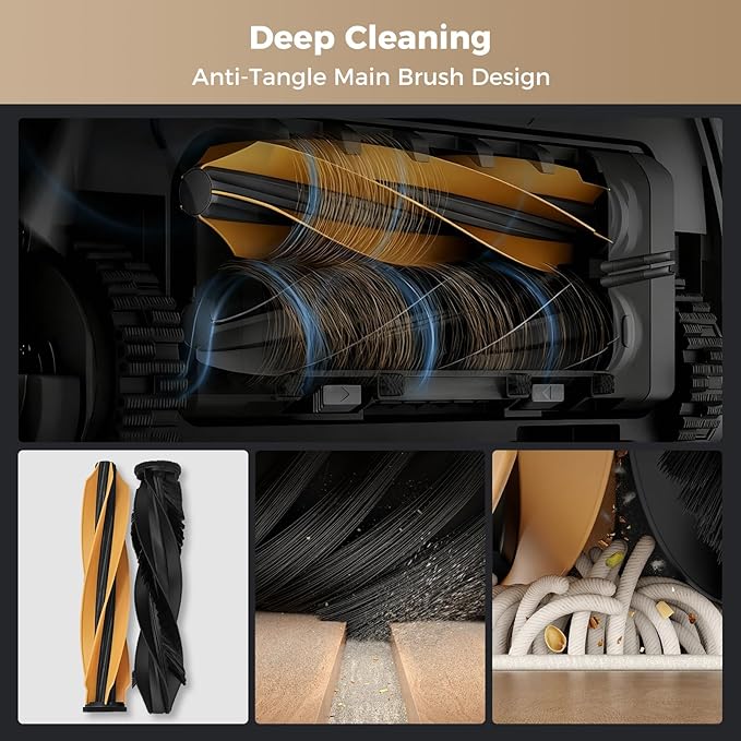 Yivy Aqua10 Roller Accessories Sets for Dreame Aqua10 Roller/Aqua10 Ultra Roller Robot Vacuum Cleaner: 2 Main Brushes 6 Dust Bags 6 Side Brushes 4 Filters 2 Roller Mops 1 Cleaning Brush 1 Screwdriver