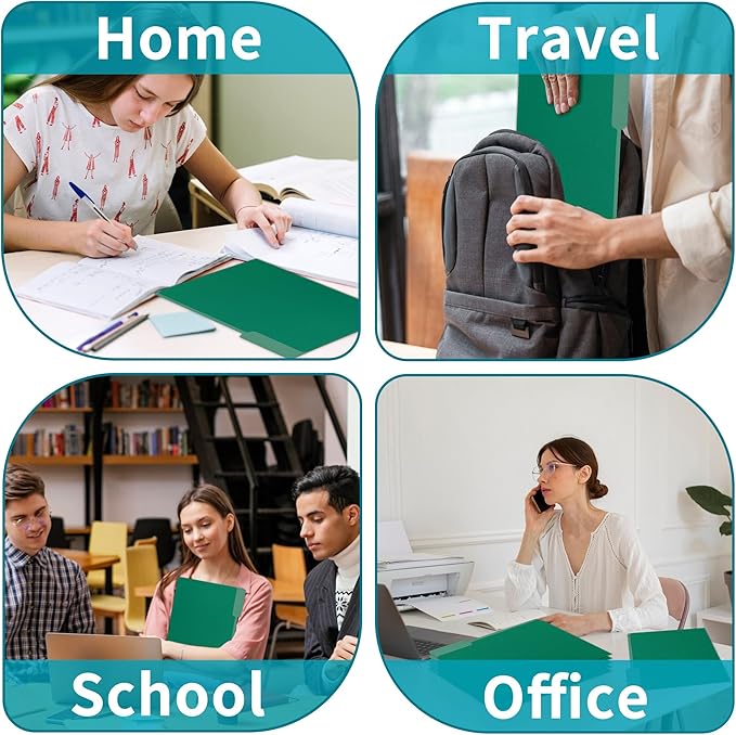 100 Packs Colored File Folders,Green File Folders,Two Tone Color File Folder 8.5 x 11 Inch,1/3 Cut Tabs Letter Size,Manila File Folders for Office,School and Home,Organization