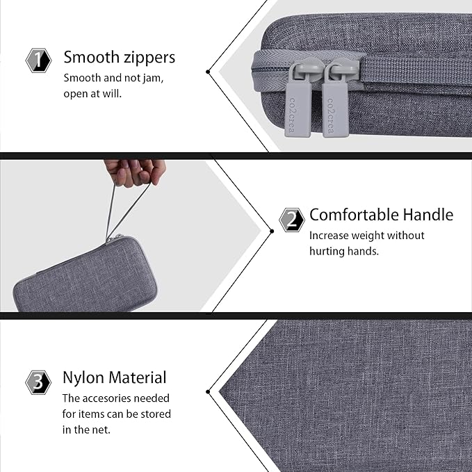 co2CREA Carrying Case for Texas Instruments TI-84 Plus CE Python Enhanced/TI-84/TI-Nspire CX II CAS/TI-Nspire CX II/TI-83 Plus/TI-89 Titanium/TI-85/TI-86 Color Graphing Calculator, Gray Case