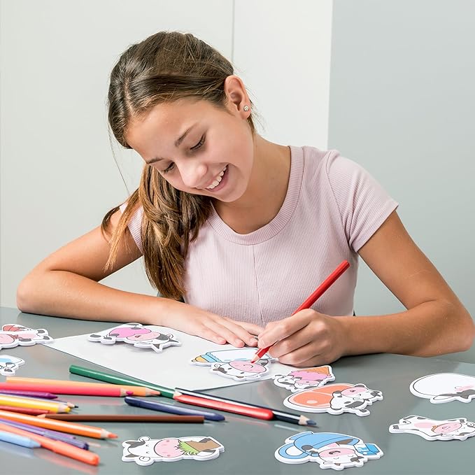 CJiangpo 30Pcs Cow Sticky Notes Cute Cow Sticky Note Pads, 600 Sheets Self Stick Notepad Memo Pads Funny Page Marker Classroom Rewards Back to School Animal Themed Party Favors Filler Gift