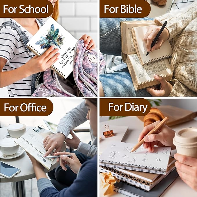 Dragonfly Gifts Notebook Journal, Dragonfly Gifts for Women Spiral Notebook, Dragonflies Memorial Notebooks Gifts for Loss Loved Ones Women Men, Dragonflies School Office Supplies, 6x8.2In