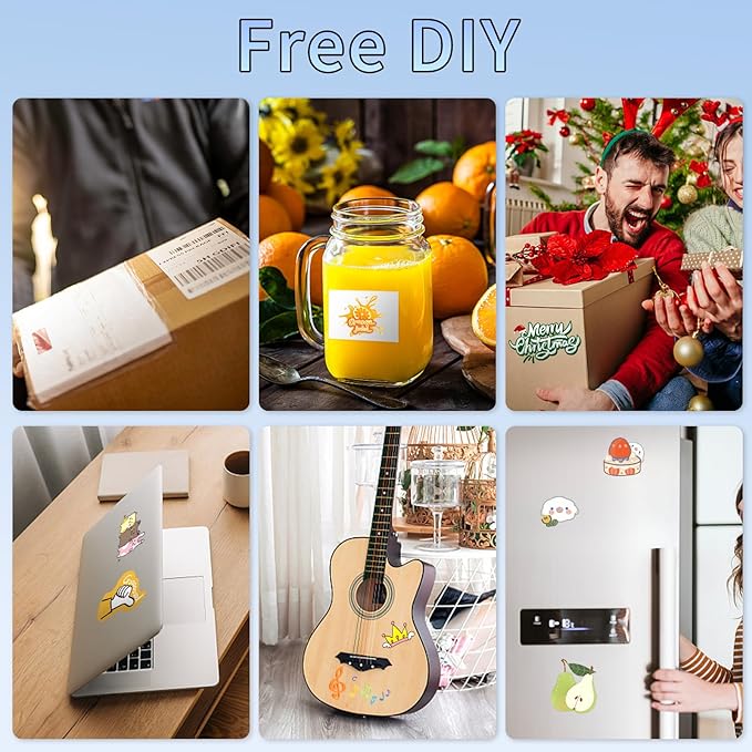 FungLam 8.5" x 11" Full Sheet Sticker Paper, Printable Sticker Paper for Laser & Inkjet Printers, 50 Full Sheet Address Shipping Label（50 Labels）