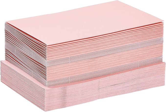 Sustainable Greetings 4x6 Blank Cards & Envelopes - Printer-Friendly Designs & Card Making Supplies - Secure-Seal Pink & Mailing Envelopes - Versatile Invitations - 48 Pack, 4 x 6 in, Pink