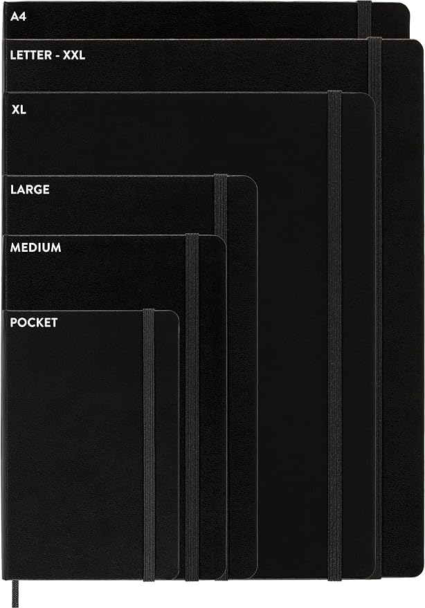 Moleskine Paper Tablet Hard Cover Smart Notebook, Plain/Blank, XL (7.5" x 9.75") Black, Compatible w/ Moleskine Pen+ Ellipse (Sold Separately) & App, Digitize & Organize, 176 Pages