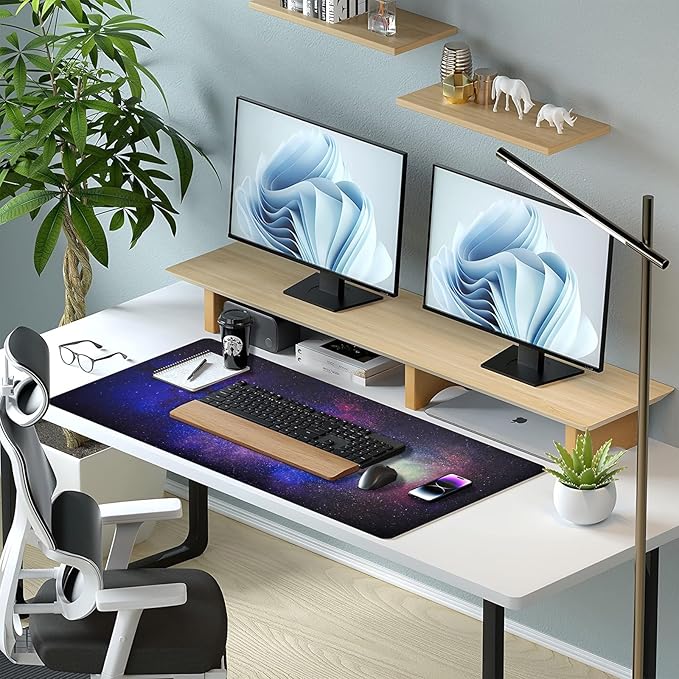 Desk Mat, Desk Pad Dual Sided Desktop Mat for Office and Home,Desk Organization and Accessories - Ideal for Large Mouse Pad and Desk Mats on Top of Desks (Solar System 31.5"x 15.7")