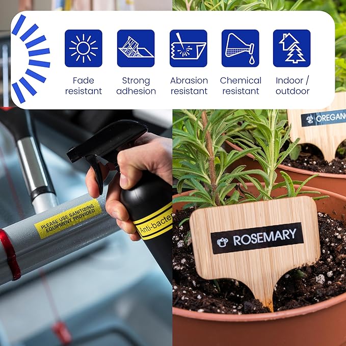 Brother Genuine P-Touch TZe, Black Print on White Label Tape (TZeM251), Premium Matte Laminated,3/4in x 26.2ft (18mm x 8m), for Select P-Touch Label Makers, for Crafts, Home Office, Small Business