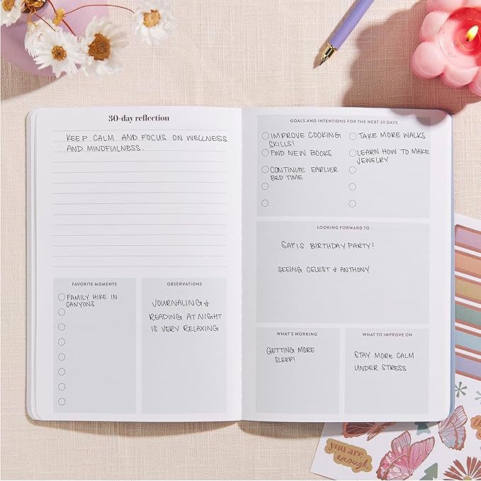 Erin Condren Gratitude Journal Petite Planner, Slim, Portable Gratitude Notebook, Easy-to-Use Journal with Gratitude Prompts and Self-Care Tracking