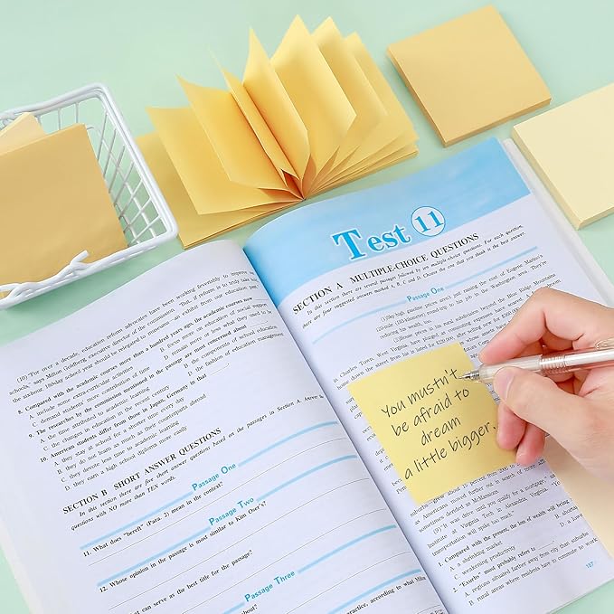 BAYTORY 640 Sheets Pop Paper Up Sticky Notes, 3 x 3 Inches, Self-Sticky Note Pads, Yellow Gradient Sticky Pads, Memo Pads for School Office Home Desk Accessories (Yellow Series)