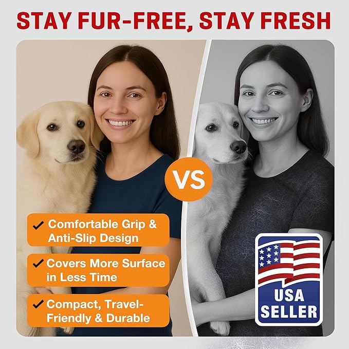 MyPera Pet Hair Remover Gloves for Cats & Dogs, Electrostatic Pet Hair Removal Gloves Brush for Pets Hair, Upgraded Animal Fur Removal Tool, Reusable Cats & Dogs Grooming Gloves for Hair Removal (1)