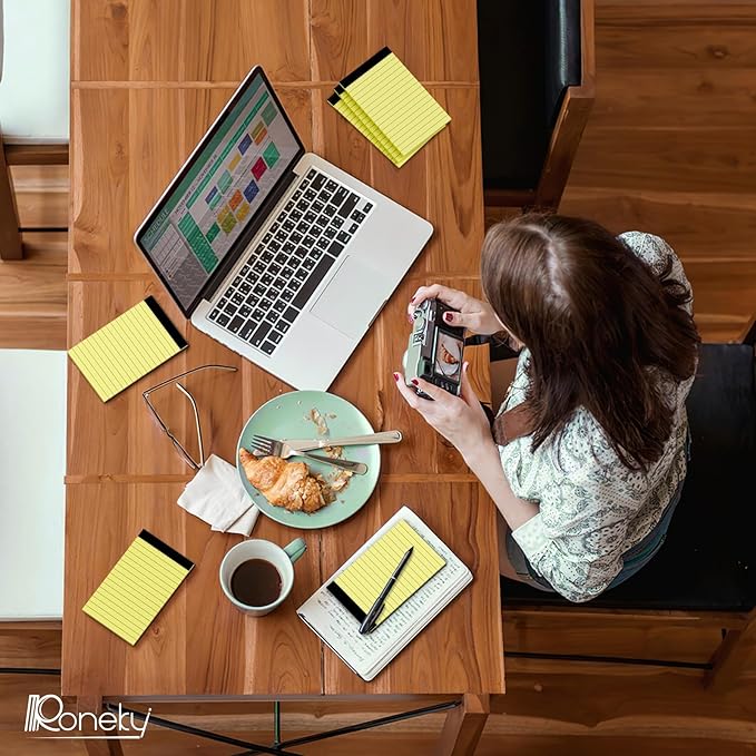 Small Note Pads 3x5 Notepad, 30 Pack 3x5 Yellow Notepads College Ruled Small Scratch Memo Pads, Perforated 3 x 5'' Small Writing Note Pad of Paper, Pocket Size Lined Pads Narrow Ruled Small Notebook