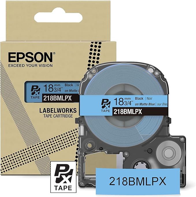 LABELWORKS Epson LW-K200PX Dark Blue Printer & Tapes Bundle - Label Maker and Blue Label Tapes