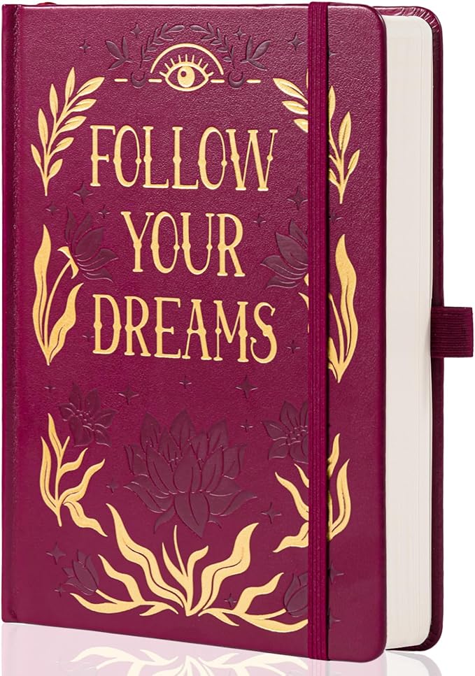 College Rule Notebook for Women Men, 318 Numbered Pages Journal, A5 Butterfly Floral Journals for Writing, Aesthetic Notebooks, Work School Note Taking, 5.4" x 8.4"