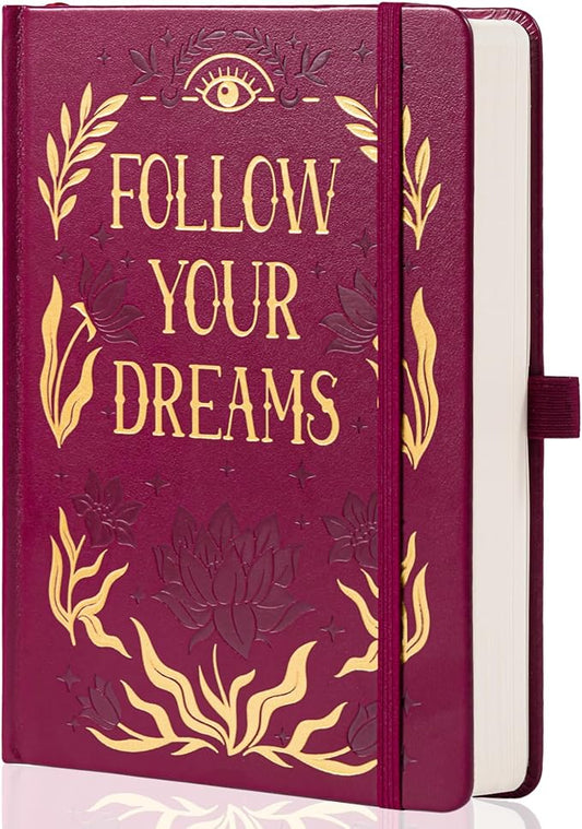 College Rule Notebook for Women Men, 318 Numbered Pages Journal, A5 Butterfly Floral Journals for Writing, Aesthetic Notebooks, Work School Note Taking, 5.4" x 8.4"