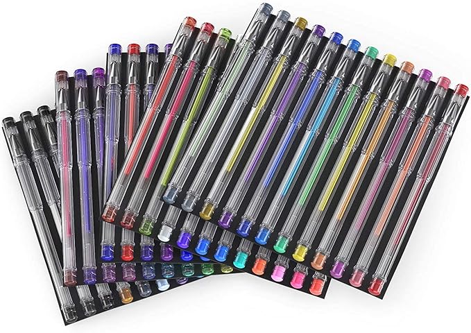 ARTEZA Gel Pens, Set of 60 – Fine Point Colored Ink Pens for Journaling, Adult Coloring, Note-Taking & Decorative Writing, Variety of Finishes