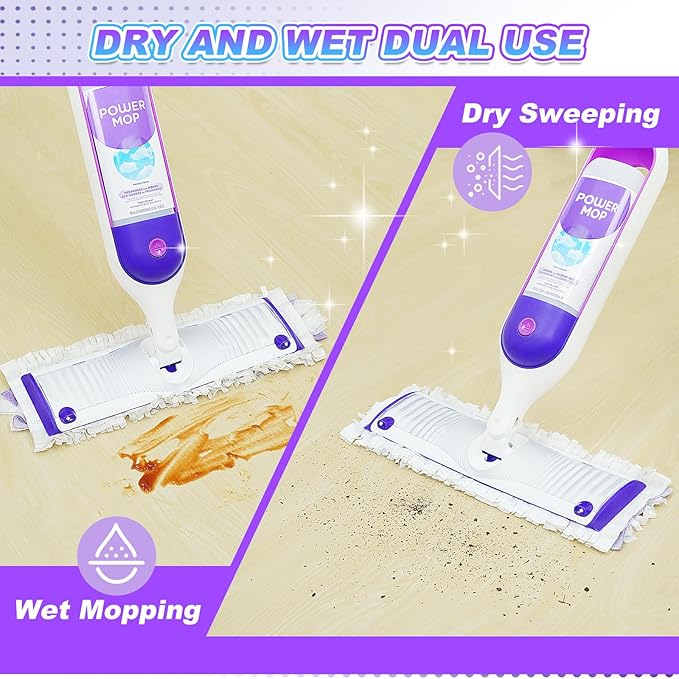 Power Mop Pads Compatible with Swiffer PowerMop Disposable Mop Refills, Wood Floor Power Mop Pads Replacement Mopping Pad Refills for Floor Cleaning, 20 Count