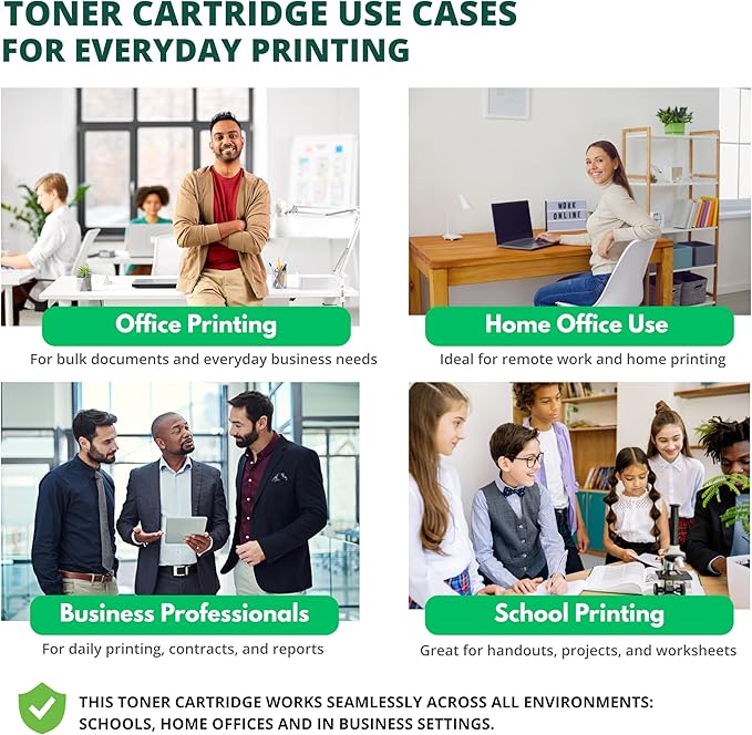 TCT 508X Black Toner Cartridge 2 Pack - Premium Compatible Replacement for HP 508X CF360X Black High Yield Works with HP Color Laserjet Enterprise M552 M553 MFP M577 Printers (12,500 Pages)