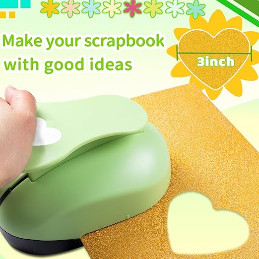 Heart Hole Punch, 3 inch Heart Punch, Hearts Punches for Paper Crafts, Hearts Paper Punch, Heart Shaped Hole Punch, HeartCraft Punches, Large Shape HeartPunch for Cardstock, Scrapbooking