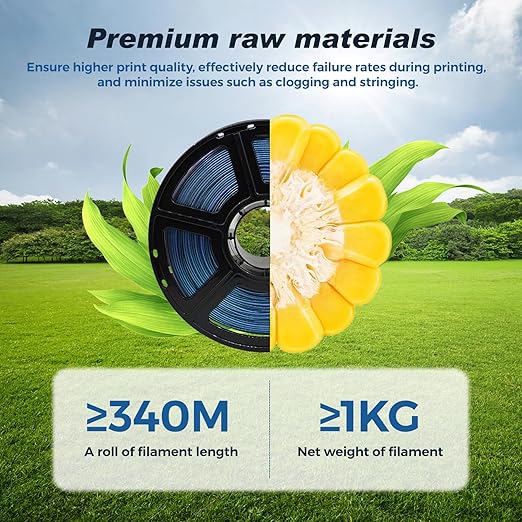 FLASHFORGE Rapid PLA Filament 1.75mm +/- 0.02mm Burnt Titanium & Nebula Purple Gradient, Max 500mm/s High Speed Printing, 3D Printer Filament 1kg(2.2lbs), Changing Colors with Light