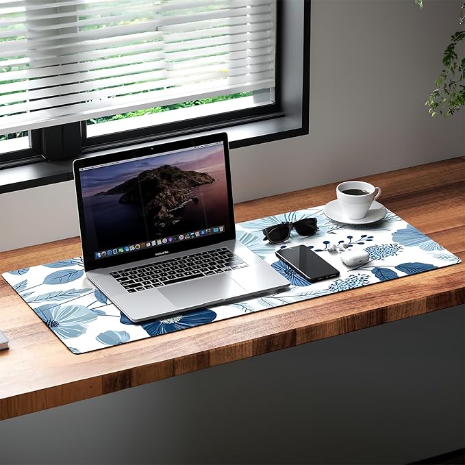 Large Gaming Mouse Pad (31.5"x11.8") - XXL PU Leather Waterproof Desk Mat with Non-Slip Rubber Base for Keyboard, PC & Office