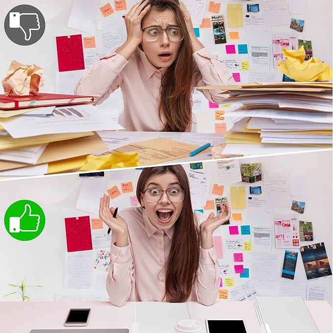 100 Packs Colored File Folders,White File Folders,Two Tone Color File Folder 8.5 x 11 Inch,1/3 Cut Tabs Letter Size,Manila File Folders for Office,School and Home,Organization