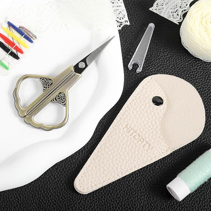 Precision Detail Scissors, Little Sharp Scissor with Cover, Mini Sewing Shears for Craft Needlework Art Work Thread Paper Cutting