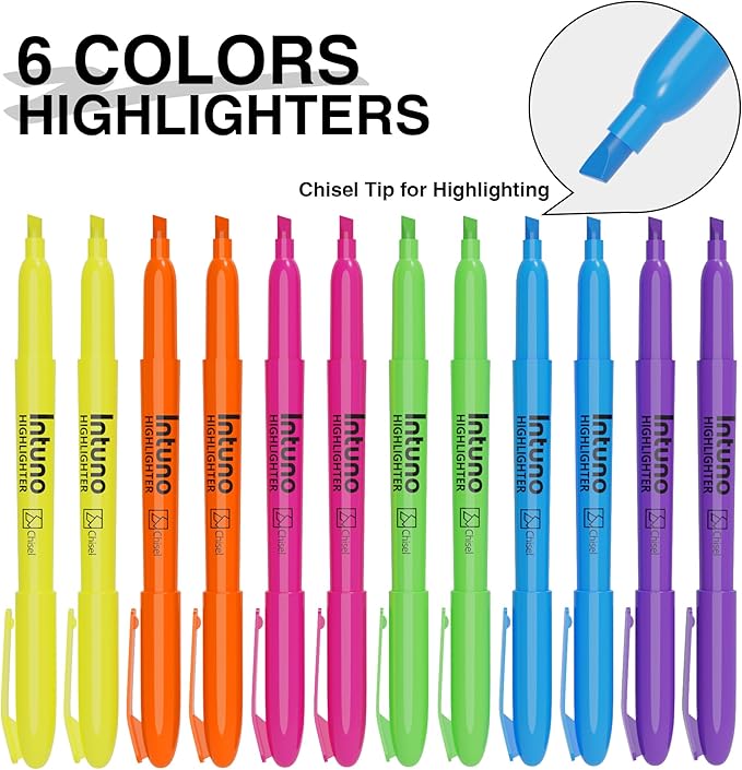 Assorted Color Highlighters, 120 Count, Chisel tip, Suitable for Office Supplies, School Supplies, and Home Office Essentials