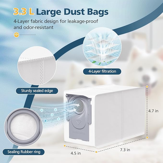 24 Pack Accessories Kit for Roborock Qrevo Master/Qrevo Slim Robot Vacuum, Replacement Parts with Dual Main Brush, 6*Side Brushes, 4*Filters, 4*Microfiber Mop Cloths, 6*Dust Bags, 2*Tools