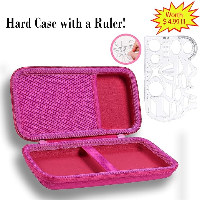 co2CREA Carrying Case for Texas Instruments TI-84 Plus CE Python Enhanced/TI-84/TI-Nspire CX II CAS/TI-Nspire CX II/TI-83 Plus/TI-89 Titanium/TI-85/TI-86 Color Graphing Calculator, Plum Case