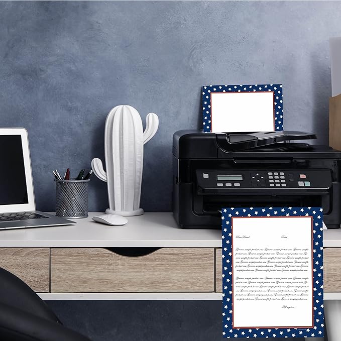 American Stars Letterhead Laser & Inkjet Printer Paper, 100 pack