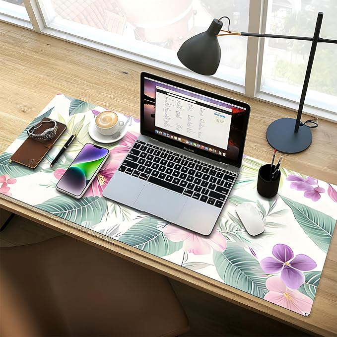 Large Gaming Mouse Pad (31.5"x11.8") - XXL PU Leather Waterproof Desk Mat with Non-Slip Rubber Base for Keyboard, PC & Office