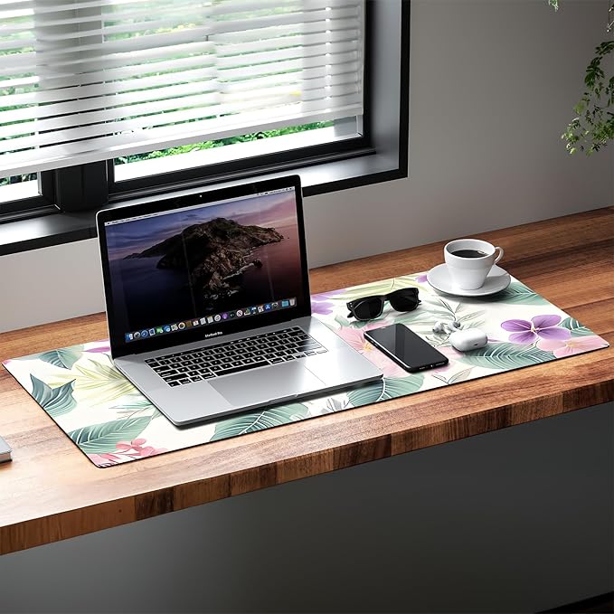 Large Gaming Mouse Pad (31.5"x11.8") - XXL PU Leather Waterproof Desk Mat with Non-Slip Rubber Base for Keyboard, PC & Office